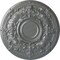 Ekena Millwork Oslo Ceiling Medallion (Fits Canopies up to 10 1/2"), Hand-Painted Platinum, 28 1/8"OD x 1 3/4"P CM28OSPLS - alternate 1